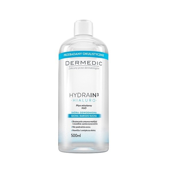 DERMEDIC- HYDRAIN- 3- EAU- MICELLAIRE- 500ML-5901643174569