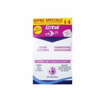 ecrinal pack anti poux lotionshampooing