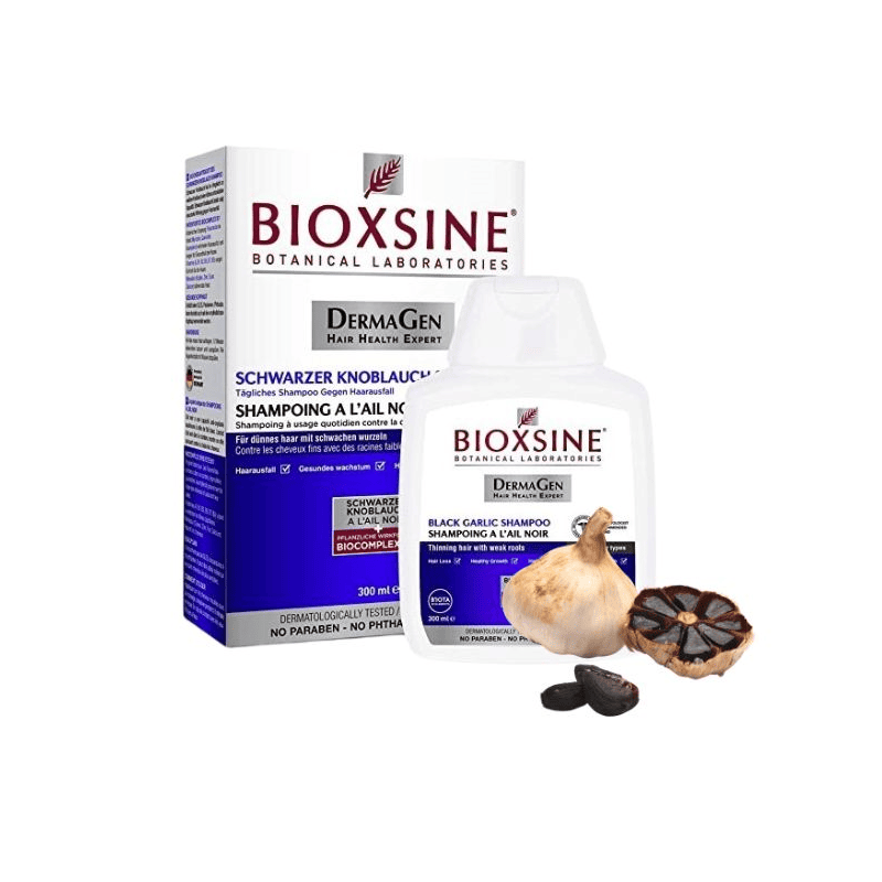 BIOXSINE- SHAMPOOING- VEGETAL- A- L'AIL- NOIR- 300-ML- 8680512628415