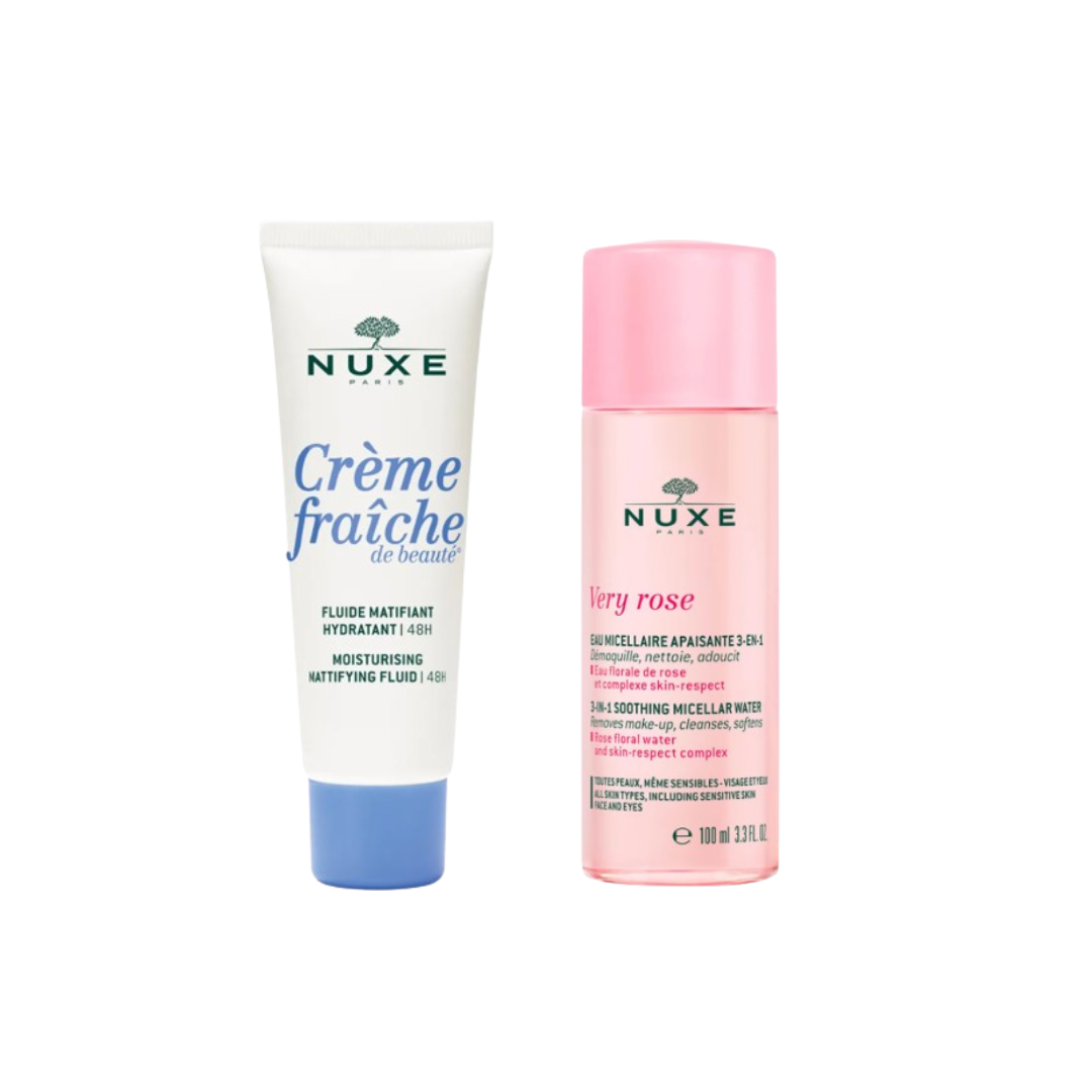 Pack- Nuxe- Hydratation- Intense- eau- micellaire- crème- riche- hydratante- 48h