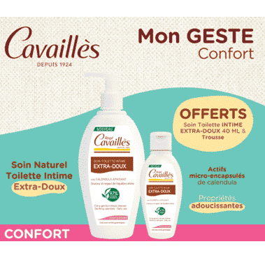 Cavaillès Coffret Mon geste confort : soin toilette intime ultra doux