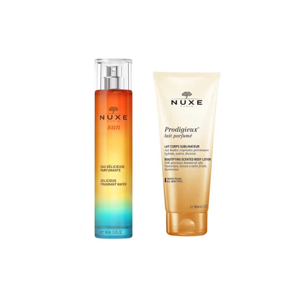 duo-nuxe-sun-eau-délicieuse-prodigieux-lait-parfumée-200ml-offerte