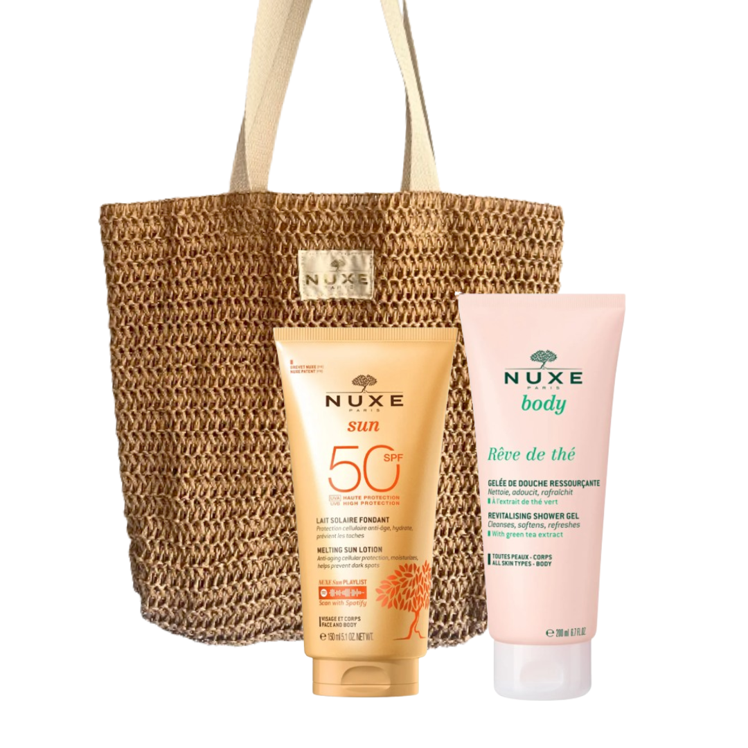 sac-nuxe-sun--24-lait-solaire-fondante-Réve-de-thé-gelée-de-douche
