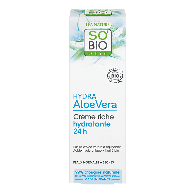 So'Bio -Crème -Riche- Hydra- 24H -Peaux- Sèches-3517360004854